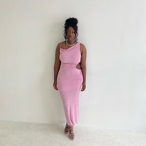 Long Sexy Maxi Dress with side cut-out